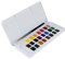 Daler Rowney Aquafine - Set de voyage peinture aquarelle - 24 demi-godets et 1 pinceau