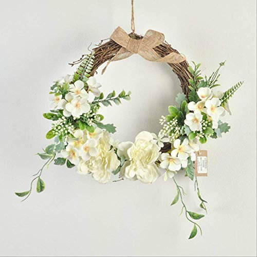 Vimmor Ins Rattan Kreis Simulation Girlande Wandbehang Dekor Hochzeit Gefälschte Blume Kranz Blumenarrangement Nordic Home Tür Hängen WT046-2