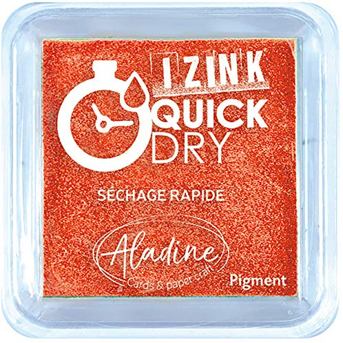 Aladine Izink Quick Dry Stempelkissen, Orange, 5 x 5 cm