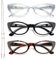 EYEURL Katzenauge Lesebrille für Damen 3er-Pack Blaulichtfilter Brille Computerbrille Cateye Lesebrille mit sehstärke strass mit Federscharnier 0.5