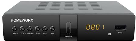 ATSC Digital Converter Box with TV Tuner, TV Recording, USB Multimedia Function, 1080P HDMI, Metal Case, Clear QAM, by Mediasonic HomeWorx (HW250STB)