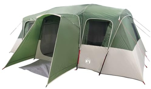 vidaXL Campingtält tunnel 16 personer grön vattentätt, tält, trädgårdstält, utomhusskydd, campingtält, campingskydd, trädgårdsskydd, vattentätt tält