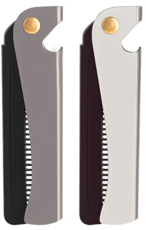Peine De Barba Plegable De 2 Piezas, Peine De Barba Plegable De Acero Inoxidable, Peine De Barba Portátil, Peine De Peinado Profesional Para Hombres, Peine De Aceite De Dientes Finos