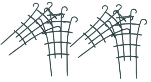 Hemobllo Treillis en Plastique Vert Support Réutilisable et Facile à Installer Lot de 4 pour Plantes Grimpantes en Pot pour Balcon et Jardin