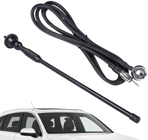 Xiwhuua Amplificador de Antena de Coche,Antena para Coche - Antena de Coche Am/FM de aleación de Aluminio de Caucho portátil,Fuerte función de recepción, Amplificador de señal de instalación con