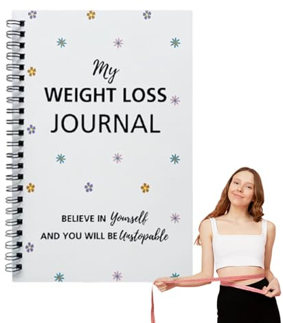 Planificateur de perte de poids - Journal alimentaire pour perte de poids et fitness - Carnet de suivi de santé - Carnet de suivi de santé - Planificateur de bien-être - Carnet de diététique et