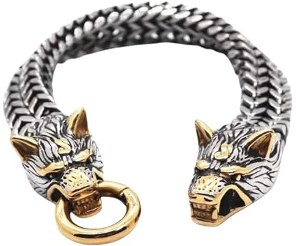 Tête de loup pour homme avec longueur réglable en acier inoxydable assurant durabilité et confort pour toute la journée, taille unique, Comme décrit