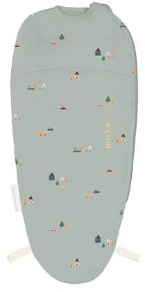 PUCKABABY - Baby-Pucksack 0-3 Monate | 44-62 cm - Piep - Ganzjahres Pucktuch - 0.5 TOG - Baumwolle - Tiny Village