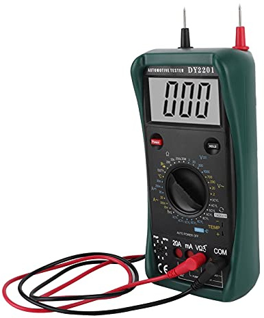 Keenso Multimètre Numérique Automobile AC DC Multimètre Plastique 500 à 10 000 Tr/min 40 à 1832 F Angle de Maintien des Données Maintien de la Mise Hors Tension Automatique pour les Techniciens de
