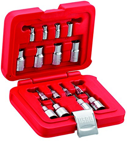 USAG U06010009 - 601 1/4-1/2 JTX16 - Surtido de llaves de vaso TORX® en estuche modular (16 pzas.)