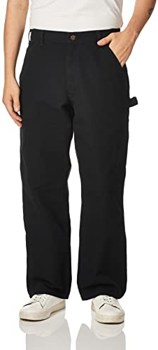 Carhartt Salopette de Travail en Toile de Canard délavée pour Homme, Noir, 40 W/32 L