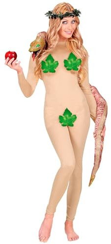 W WIDMANN MILANO Party Fashion - Kostüm Eva, Overall mit Kopfbedeckung, Paradies, Faschingskostüme | Paradies Verkleidung mit Overall und Kopfbedeckung für Karneval und Mottoparty