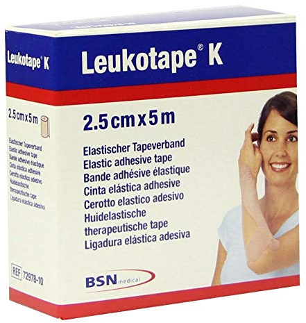 Leukotape K Kinesio Tape 2,5cm x 5m hautfarben dezent Physio Finger