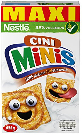 Nestlé Cini Minis, Cerealien mit Zimtgeschmack und Vollkorn, 8er Pack (8 x 625 g)