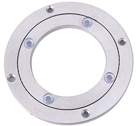 Yosoo Heavy Duty Aluminium Legierung Rotierende Lager Turntable Runde Speisetisch Smooth Swivel Plate (Abmessung : 4inch)