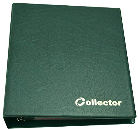 Collector Münz-Sammelalbum für 280 Verschiedene Münzen-Größen, für 2 Euro Münzen und Andere Mittlere Größe - mit Seiten und Roten Trennblättern + Index - Grün Münzalbum