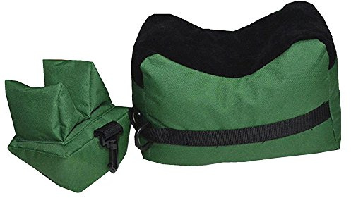 Soportes para Armas Resto Bolsa,Apoyo de Arma Banco de Tiro Delantero Trasero para la Práctica al Aire Libre de Rifles/Pistola de Aire (Verde Oscuro)