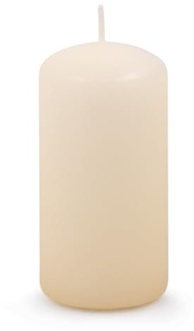 DONAU Home Pillar Candles Classic Candle/Cream Beige / 1 Piece / 10 x Diameter 5 cm Unscented/for Decoration / 32 Hours Burning Time/Decorative Candles Wax Candle/Table Candles Altar Candle