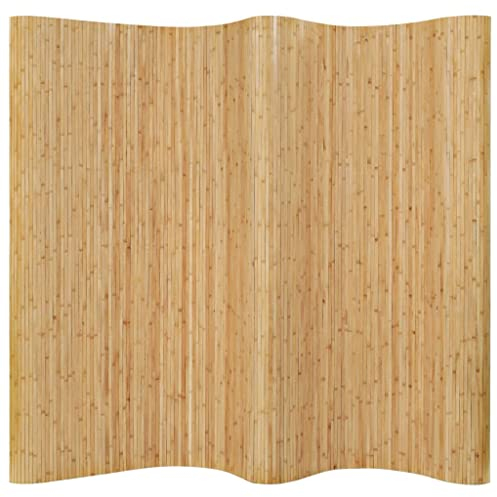 vidaXL Raumteiler Paravent Trennwand Spanische Wand Vlies-Rückseite Sichtschutz Bambusmatte Flexibel Stellwand Bambus 250x165cm Natur