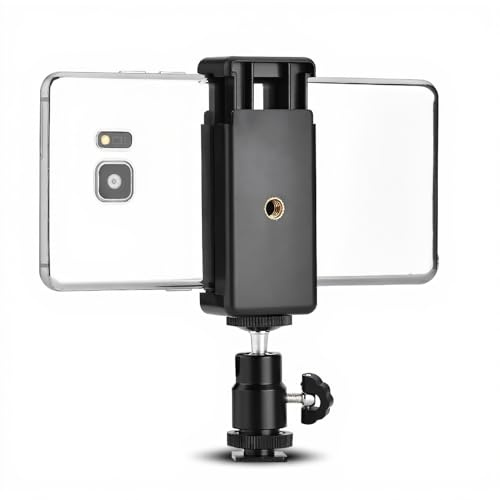 Tosuny Handyhalter Handy Halterung universal 360 Grad Drehung, kompatibel mit diversem Zubehör, Taschenlampe, Stativ, Griff usw.