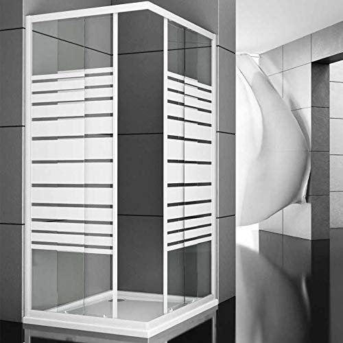 Ogomondo Box Doccia Corner Due Ante Cristallo Serigrafato (1, 66.5-69.5X66.5-69.5Xh185 cm Serigrafato)