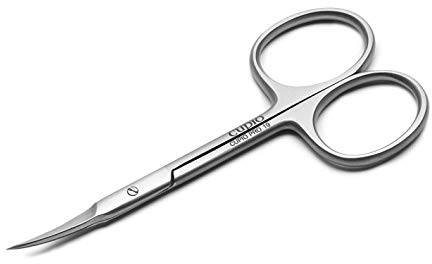 Cupio Professionell Nagelbandssax PRO19 – Nagelbandssax i Rostfritt Stål med Böjt Precisionsblad 21 mm – Handslipad Professionell Sax för Manikyr och Pedikyr