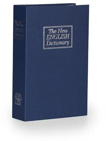 Buchtresor mit Schlüssel - Blau - Medium