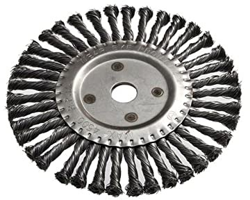 Roue de polissage en fil d'acier - Brosse de meuleuse d'angle plate pour peler, nettoyer et meuler - 150 mm x 22 mm