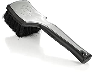 Detail Factory - ProGrip Innenraum-Scheuerbürste - weiche Borsten - Gummigriff für maximale Stabilität und Komfort - Gebogenes Kopfprofil für besseren Abstand - Grau