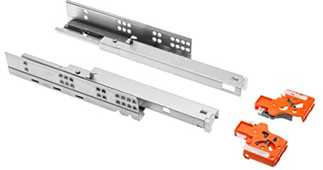GTV - Untere Montageanleitung P2O L=300, MODERN SLIDE, Platte 18 mm - Unterflurführung Schubladenschienen Vollauszüge Schubladenauszüge - Belastbar bis 25 Kg - 1 Set = 2 Stück