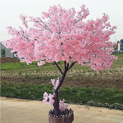 DPDZSW Künstliche Kirschblütenbäume,Künstlicher Rosa Kirschbaum,Für Zuhause,Hochzeit,Party,Garten,Büro Dekoration,Künstliche Große Pflanze,Gefälschte Ranken Blumen,Round-2x2m