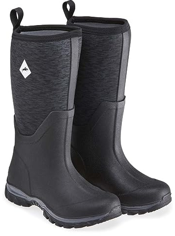 Harry Hall Neoprene Wellington - Durable Womens Outdoor Mud Boot with Snug-Fit, Easy to Clean, Perfect for Horse Owners - Comfortable & True to Size - Black - 6