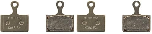SHIMANO K05S-RX disc pads and spring, steel back, resin,Black (Pack of 2)