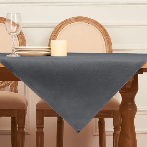 Softalker Tischdecke 80x80 cm quadratisch abwaschbar mitteldecke Tischdecken Wasserabweisende Tischtuch leinenoptik Tischwäsche Klein Table Cloth für Weihnachten Outdoor Garten Hochzeiten Geburtstag