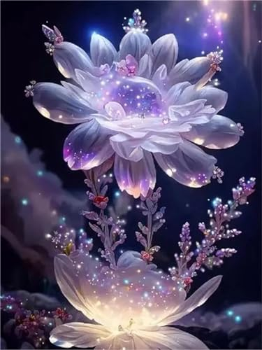 Diamond Painting, 5D Diamant Painting Bilder Kinder, 120x90cm Vollbohrer Malen Nach Zahlen Basteln Erwachsene Diamond Painting Set, Diamond Art Painting für Home Wall Dekoration Traum Seerosen S-7399