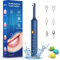 Beedove kit Polisseur Dentaire électrique avec 6 Têtes de Brosse 3 pâtes pour le Nettoyage et le Blanchiment des Dents, Polisseuse électrique kit de Détachant Dentaire (Bleu)