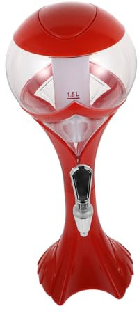 Ciieeo Dispensador de Cerveza Material Plástico Capacidad 1.5l Torre Luminosa y Diseño Independiente de Hielo Adecuado para Camping y Bares