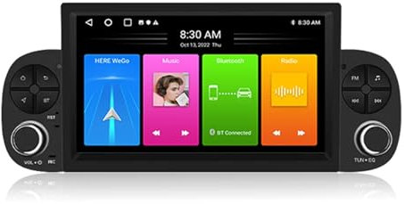 HYNMSM 7 pollici Doppio Din Autoradio Radio Android 13 Touch Screen Autoradio per F-iat Panda 2013-2020 con Bluetooth Carplay AHD Telecamera di Backup Navigazione GPS Comandi al Volante Autoradio (S1