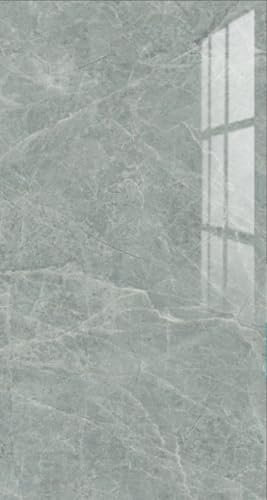 Gilen Confezione da 10 grandi piastrelle autoadesive da parete, impermeabili, effetto marmo, per bagno e cucina, facili da staccare e attaccare, 60 x 30 cm (marmo grigio scuro)