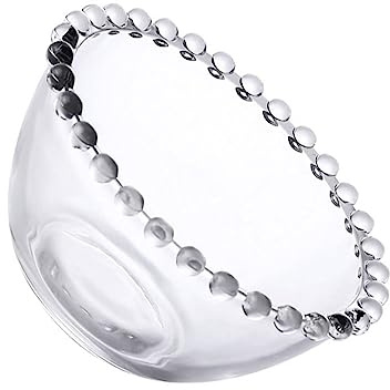 MAGICLULU Tazón de Postre de Vidrio Transparente Diseño Elegante, Bowl para Frutas y Sopas, Adecuado para Almacenar y Presentar Alimentos Fuerte Efecto Decorativo