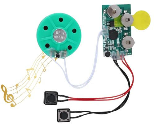 Módulo de Tarjeta de Felicitación de Voz 4 Minutos Módulo de Chip de Sonido de Voz Grabable con Botón para Tarjetas de Bricolaje