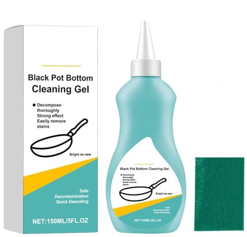 Detergente per Pentole in Acciaio Inox, Magic Gel Cleaner per Pentole e Padelle,150 ML Detergente Gel Per Fondo, Pentola Macchie Fondo Olio Agente Pulizia