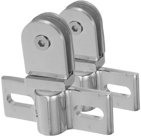 iplusmile Charnière Pivotante en Alliage de Zinc Design Bidirectionnel Ajustement Stable, Accessoires pour Salle de Bain 1 Set pour Porte de Bain en Verre Utilisation Domestique