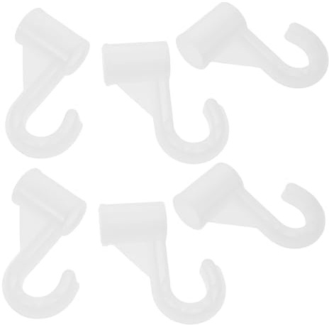 IMIKEYA 6 Piezas Soportes para Barra de Armario Ganchos Resistentes para Colgar Ropa Soporte de Barra de Vestuario con Diseño Moderno Instalación Rápida y Carga Pesada para Dormitorio y