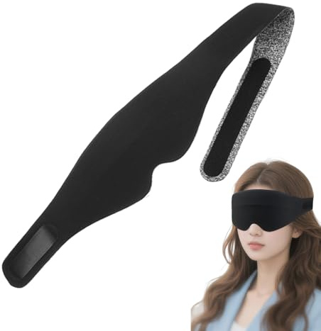 Einteiliger 3D-Schlaf-Augenschutz, lichtblockierend, Schlaf-Augenschutz, atmungsaktiv, kein Druck-Design, schwarz, für Zug, Zuhause, Auto, Büro