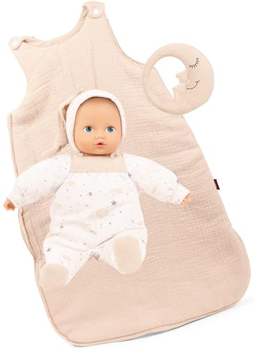 Götz 2491525 Baby Pure Lullaby mit Sound Puppe Geschenkbox - 33 cm große Erstlingspuppe ohne Haare, Blaue Augen - waschbare Babypuppe - ab 0 Monaten Jahren