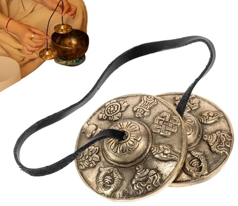 Tibetische Becken Glocke | Aus Entspannend Spirituell - Meditation und | Yoga Ritual Instrument | Für Trommeln Klatschen Erwachsene Türbereich Halloween Thanksgiving