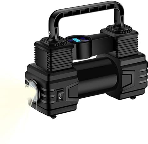 Gonfiatore Pneumatici - Strumento Compressore Elettrico 12V - Pompa Intelligente per Motocicli con Manometro Digitale | Auto Bici Motocicli Camion Ciclismo Campeggio Palloni Pallacanestro Gonfiabili