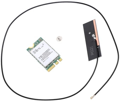 LUCKDANO Tarjeta Inalámbrica Wireless AW NB274NF RTL8723DE Tarjeta Inalámbrica 300Mbps NGFF M.2 Módulo de WiFi Adaptador de Red con Bluetooth 4.0 para 7/8/10 (con Antena) (con Antena)