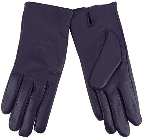 TigerTie Damen Lederhandschuhe - hochwertiges weiches Schafsleder in lila - Gr. 7,5 (L)